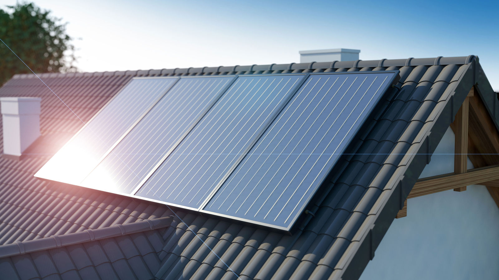 Photovoltaikanlage auf einem Hausdach